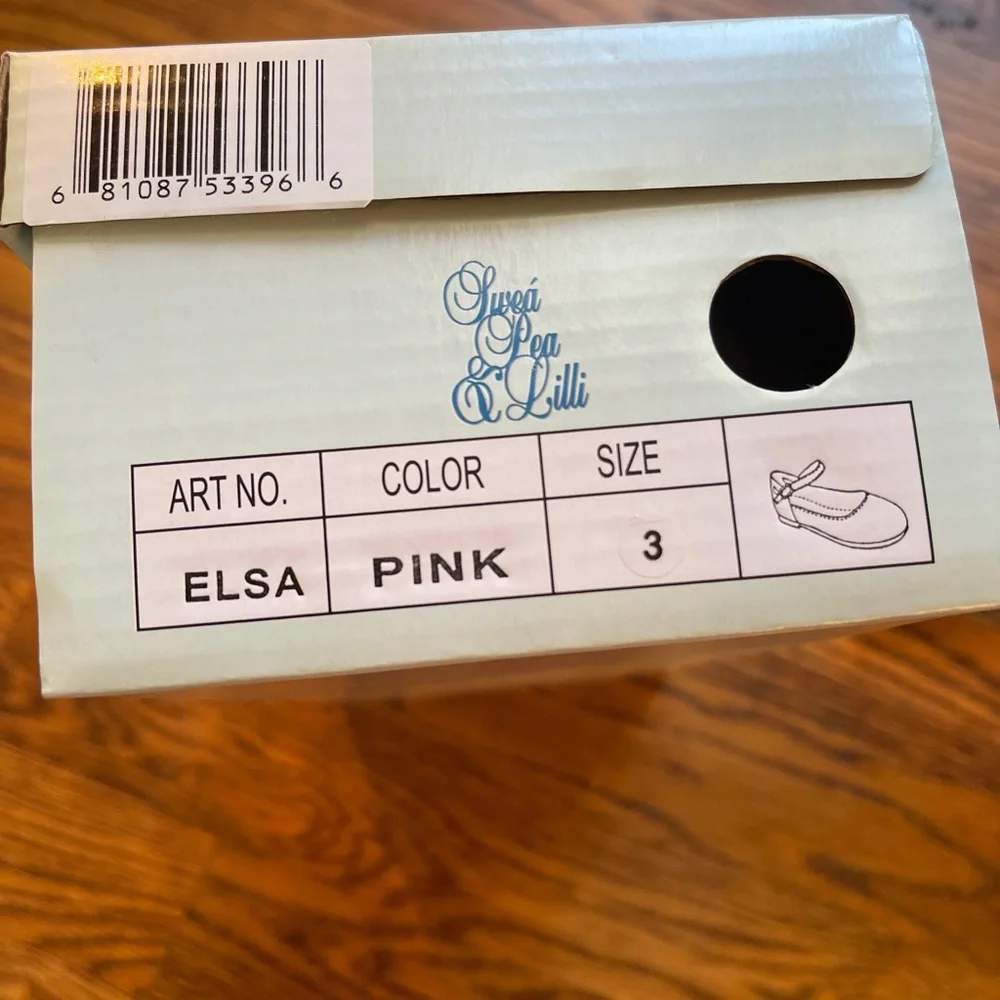 Swea Pea & Lilli Pink Elsa Dressy Flats with Strap and Buckle Size 3